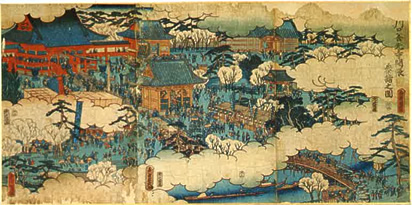 安政の大開帳　（立川斎国郷　画）